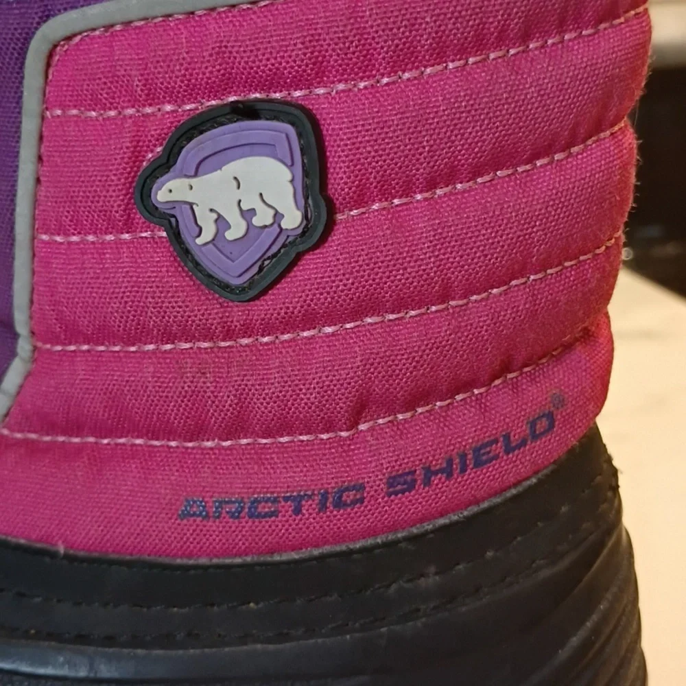 sorel Pink and Black Arctic Shield Winter Boots Baby